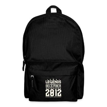 Legenden werden im Dezember 2012 geboren.Geschenkjubiläum - Rucksack - Schwarz - Vorne