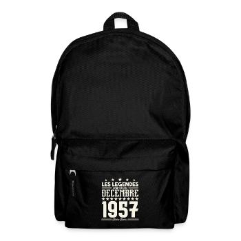 Les Légendes Sont Nés En Décembre 1957, Cadeau. - Sac à dos - noir - Devant