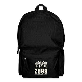 Les Légendes Sont Nés En Décembre 2009, Cadeau. - Sac à dos - noir - Devant