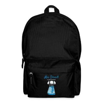Volksfest mei dirndl is grod deckad dirndl ersatz - Backpack - black - Front