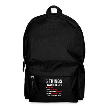 Sport 5 Things I Want In Life Bowling - Backpack - black - Front