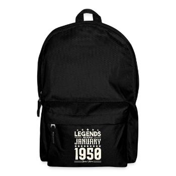 Cadeau Légende Janvier 1950. cadeau janvier 1950. - Sac à dos - noir - Devant