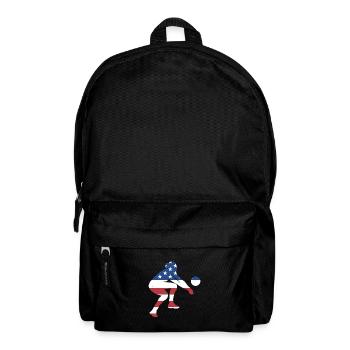 Sport Us Flag Volleyball de plage - Sac à dos - noir - Devant