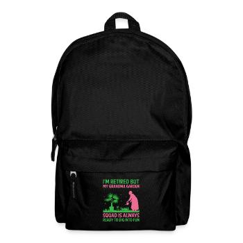 Gärtner Rentner Oma Rentner Gärtner Garde - Rucksack - Schwarz - Vorne
