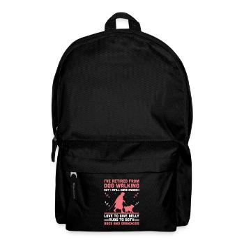 Hundeliebhaber Rentner Oma Rentner Hundebesitzer Hund - Rucksack - Schwarz - Vorne