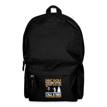 Disc Golf Player Disc Golfer Frisbee Player Par Pu - Backpack - black - Front