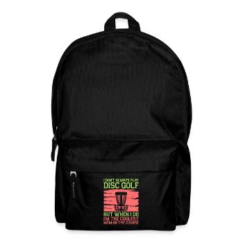 Disc Golf Player Disc Golfer Frisbee Player Par Pu - Sac à dos - noir - Devant