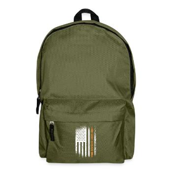 Saint Bernard Us Flag - Backpack - olive green - Front
