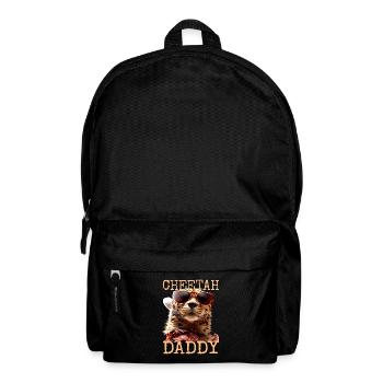 Cheetah Daddy Geparden Papa Dad Vatertag Katzen - Rucksack - Schwarz - Vorne