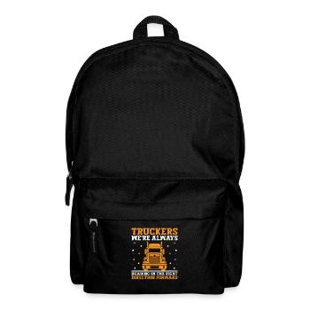 Trucker Fahren Papa Trucker Vater LKW-Fahrer - Rucksack - Schwarz - Vorne