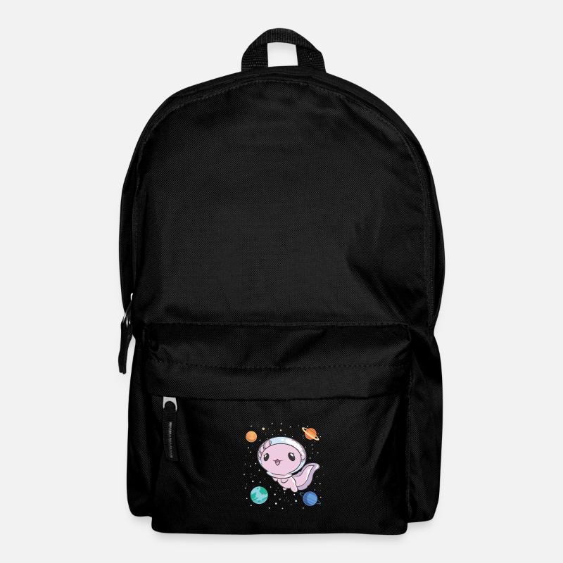 Lustiges Axolotl Weltraum - Rucksack - Schwarz