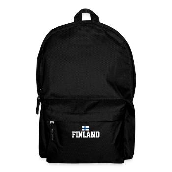 Entdecken Sie das skandinavische Flaggendesign - Rucksack - Schwarz - Vorne