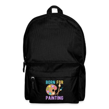 Artiste Peintre Graphique Né Pour Peinture Art Cadeau - Sac à dos - noir - Devant