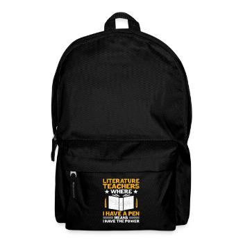 Literature Teacher School Teacher Funny Teachers S - Backpack - black - Front