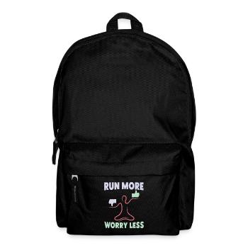 Marathon Runner Run More Worry Less Running - Backpack - black - Front