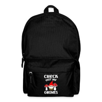 Check Out My Gnomes Funny Gnome Gardening - Backpack - black - Front