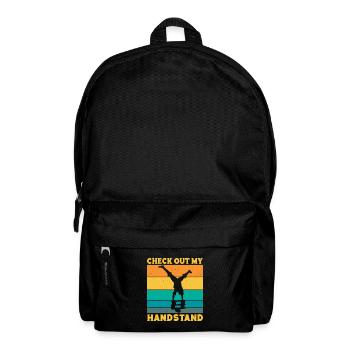 Check Out My handstand Circus Performer Gifts Idea - Backpack - black - Front