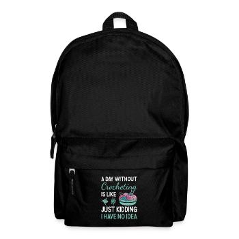Crocheteur Une journée sans crocheter - Sac à dos - noir - Devant