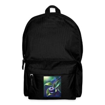Belle myrtille sur une feuille - Sac à dos - noir - Devant