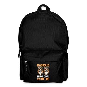 Ragdolls Divas félins avec fourrure Ragdolls Cat Lover - Sac à dos - noir - Devant