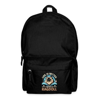 La vie est meilleure avec un amoureux des chats Ragdolls - Sac à dos - noir - Devant