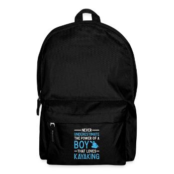 Kayaker Never Underestimate The Power Of A Boy - Backpack - black - Front