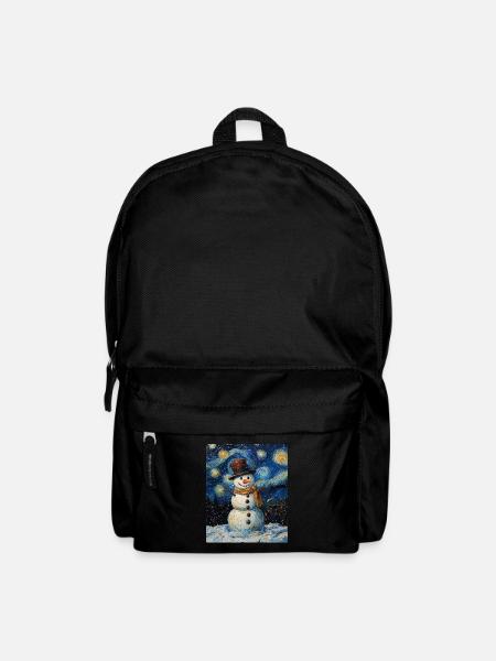 Schneemann - Rucksack - Schwarz