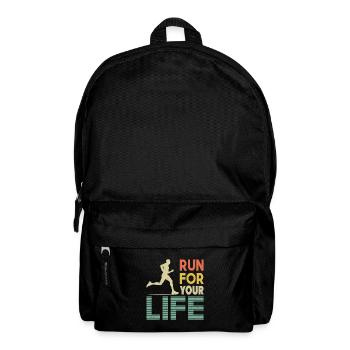 Running Run for Your Life Marathon Runner gifts - Backpack - black - Front