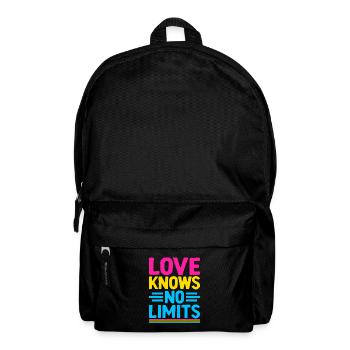 Liebe kennt keine Grenzen LGBTQIA Pride Pansexualität - Rucksack - Schwarz - Vorne