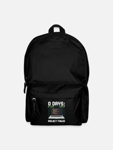 Support technique 0 jours depuis mon dernier projet - Sac à dos - noir