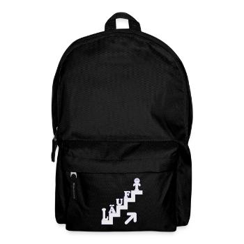 Läuft Treppenstufen Motivation - Rucksack - Schwarz - Vorne