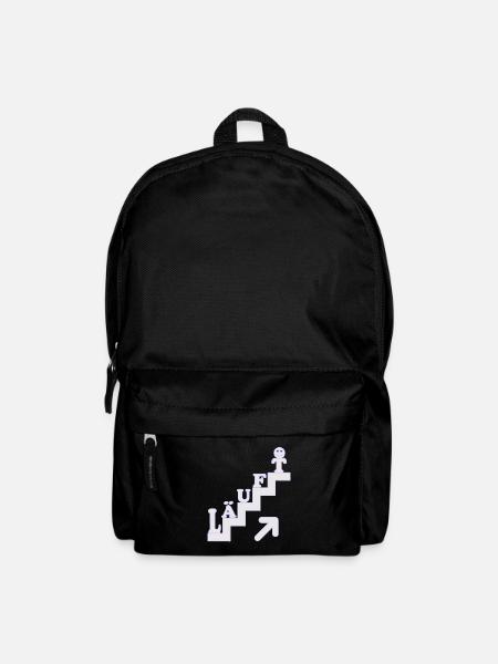 Läuft Treppenstufen Motivation - Rucksack - Schwarz
