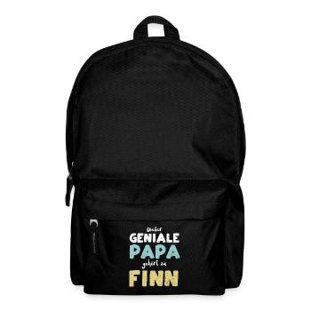 Dieser Geniale Papa Gehört Zu Finn - Rucksack - Schwarz - Vorne