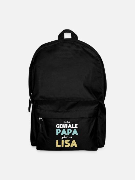 Dieser Geniale Papa Gehört Zu Lisa - Rucksack - Schwarz