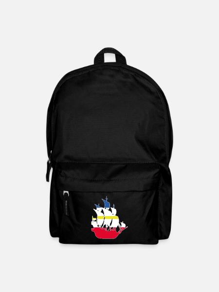 Mecklenburg-Vorpommern Boot - Rucksack - Schwarz