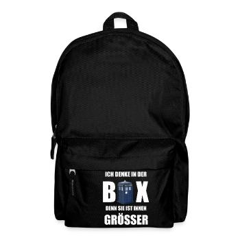 Sie ist innen grösser - Rucksack - Schwarz - Vorne