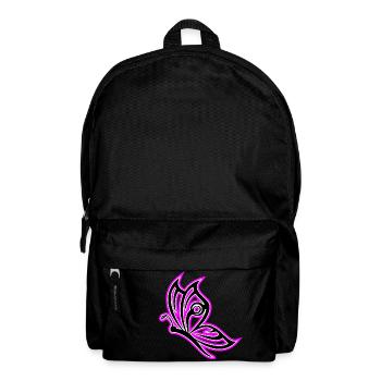 Schmetterling Pink - Rucksack - Schwarz - Vorne