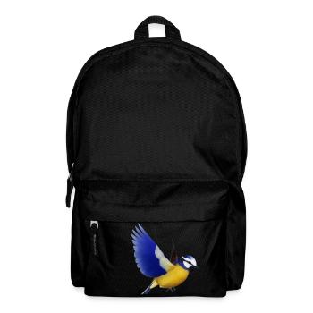 blaumeise,meise,vogel,tier - Rucksack - Schwarz - Vorne