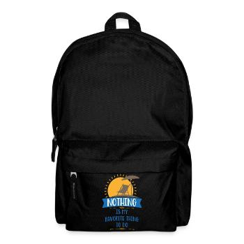 Lieblingsbeschäftigung Strand: Nichts - Rucksack - Schwarz - Vorne