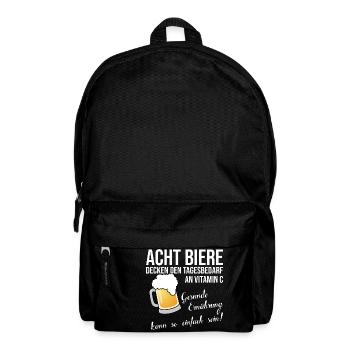 Acht Biere Vitamin C - Rucksack - Schwarz - Vorne