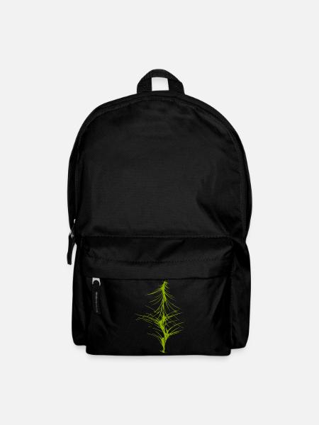 Abstraktes Bild / grün / Muster / Linie - Rucksack - Schwarz
