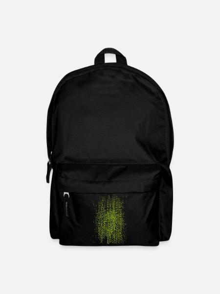 Matrix Neon Binärcode Druck auf Textilien - Rucksack - Schwarz