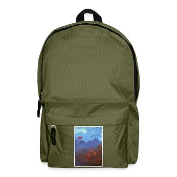 Reproduction d'art originale "Sturmsee" - Sac à dos - vert olive - Devant