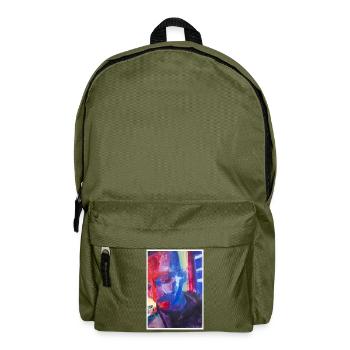 Original Art Print "LSD" - Backpack - olive green - Front