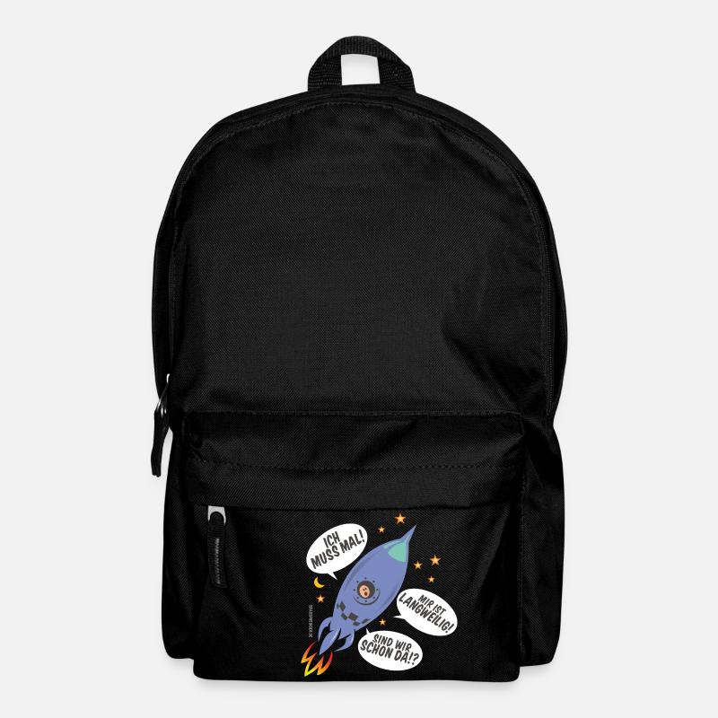 Astronaut in Rakete - Rucksack - Schwarz
