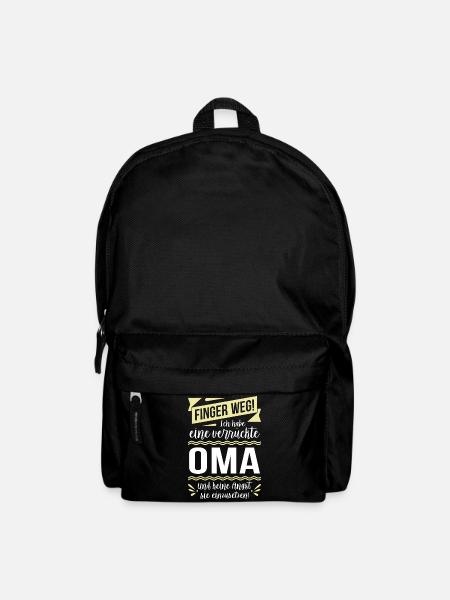 Finger weg! Ich habe eine verrückte Oma... - Rucksack - Schwarz