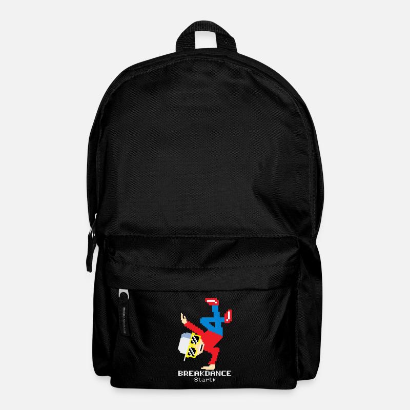 Pixel Breakdance B-Boy | Hip Hop rétro 8-bit - Sac à dos - noir