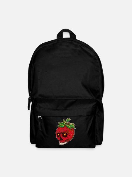 Strawberry skull skull | Strawberry skull - Backpack - black