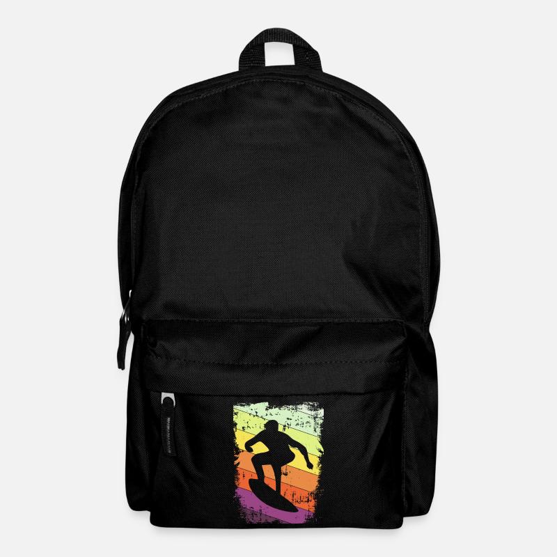 Surfer Surfen - Rucksack - Schwarz