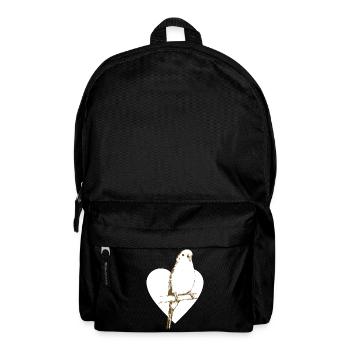 Pinson doux sur cœur - Sac à dos - noir - Devant